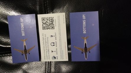 Delta Airlines alcoholic drink tickets up to $12 value each$5 each