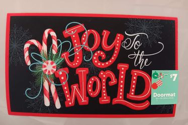 Rubber Bottom Christmas Mat