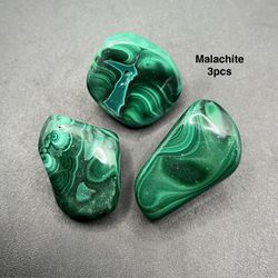 Malachite Genuine Stone from Congo, Africa 3pcs 109.5g Total