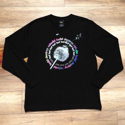 HUF Worldwide Los Angeles Skater Dandelion Graphic Long Sleeve T Shirt Mens L