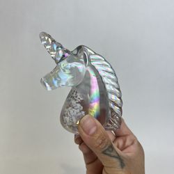 Beautiful Unicorn Glass Art Paperweight 