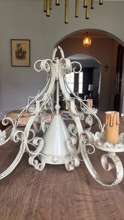 Antique cast iron chandelier