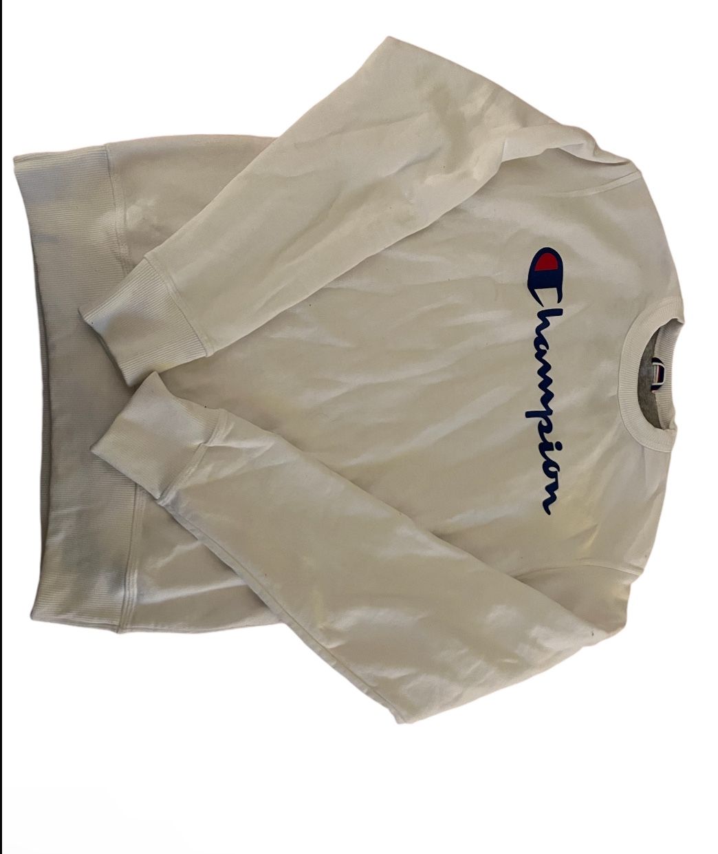 Champion Pullover Sweatshirt White Adult Size Small