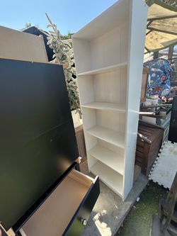 White book shelf