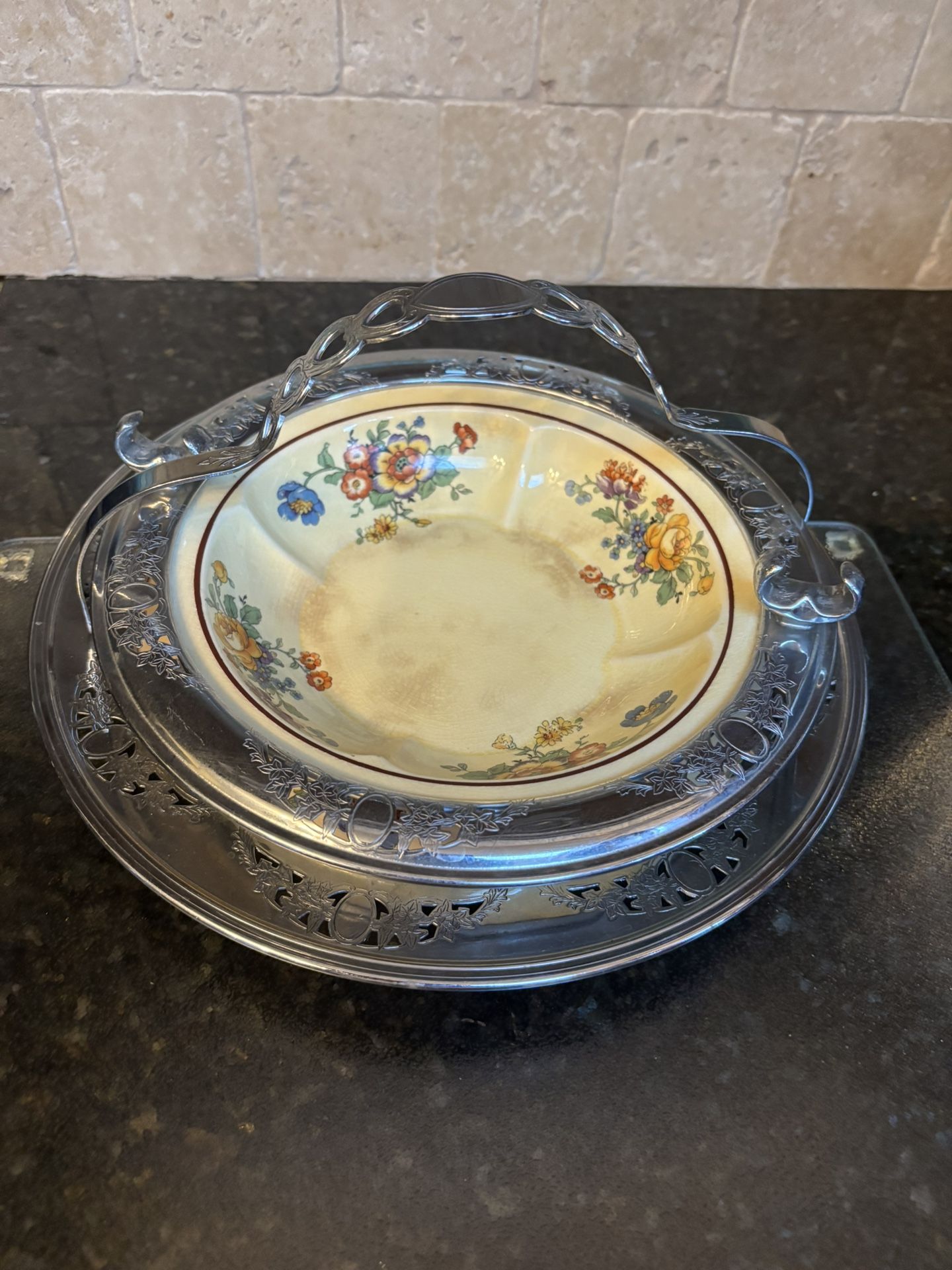 2 Piece VTG. Circa 1926, Umbertone Farberware Pie Plate by Leigh Potters, Art Deco U.S.A.
