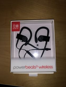 Powerbeats 3 Wireless headphones earphones Black Perfect condition