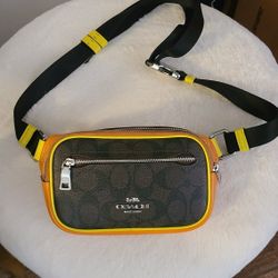 Coach Mini Belt Bag Colorblock Fanny Pack