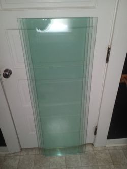 4 Pieces Of Glass Shelving 3/8" Thick 16" Wide And 50" Long