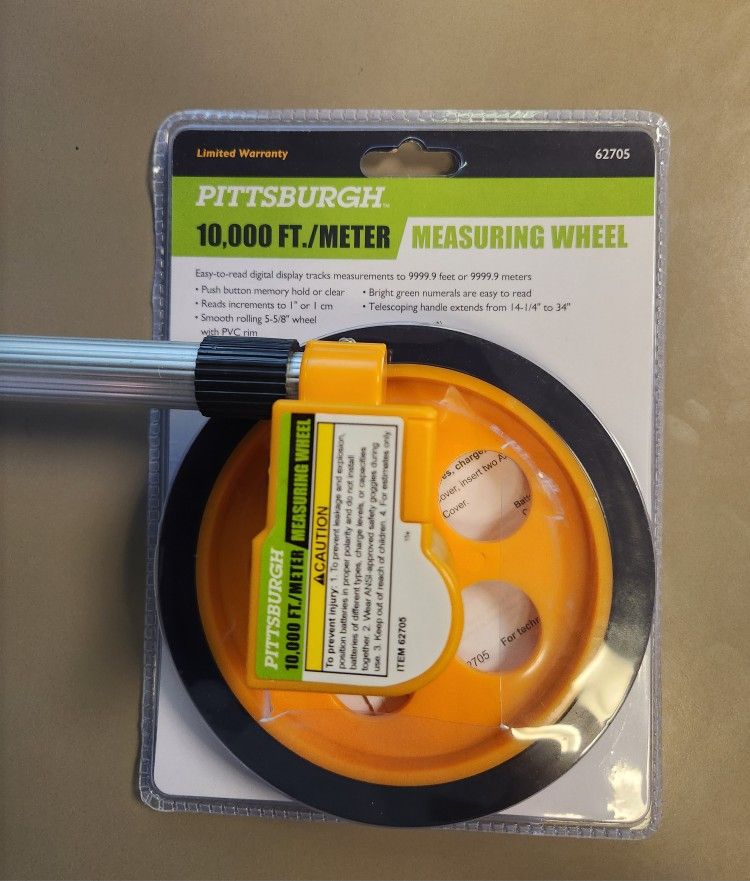 PITTSBURGH 10,000 FT. DIGITAL MEASURING WHEEL, NEW