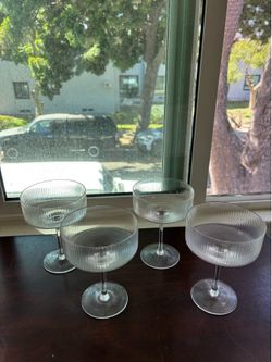 4 Martini Glasses
