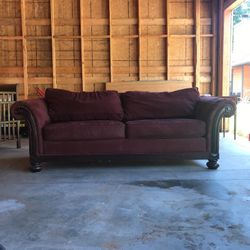 Two Dark Maroon Couch about 6ft 1/2