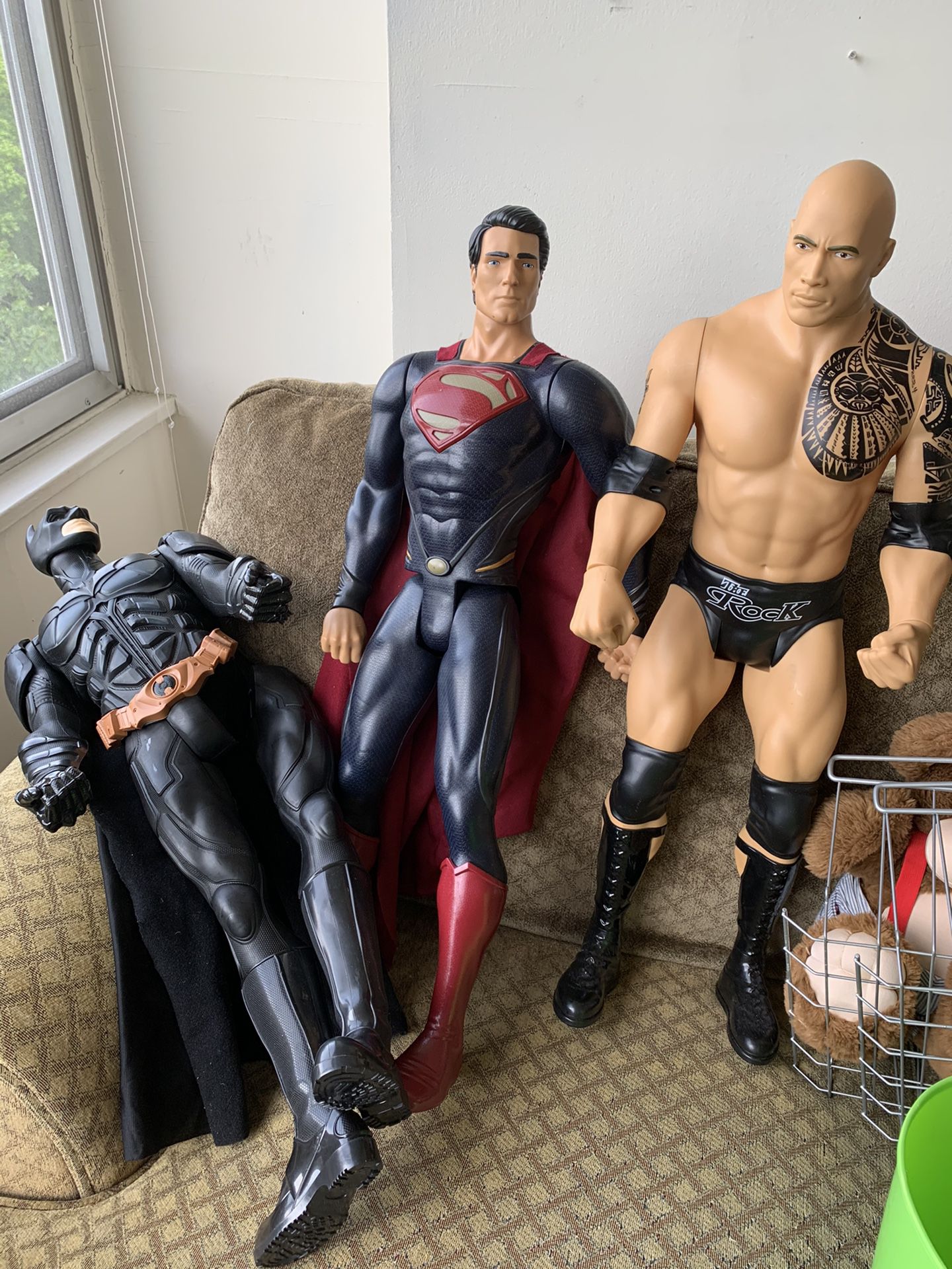 28” the rock, superman, & batman