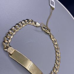 14K ID CURB BRACELET