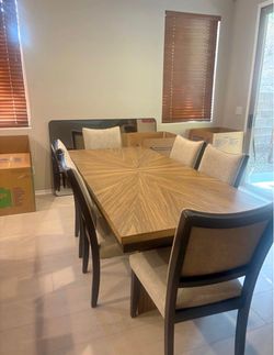 Roatan Natural Pine 7 piece dining set