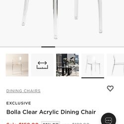 chairs clear acrylic ( set2)  