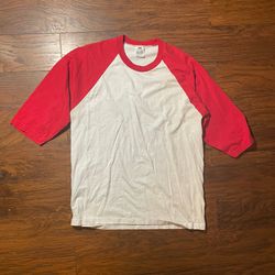 Pro Club Red and White Baseball Tee