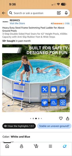 Above Ground Pool Ladder 42”
