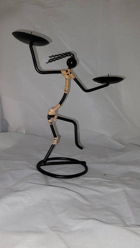 Iron Figurine Candle Holder