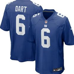New! Jaxson Dart New York Giants 2025 NFL Draft First Round Pick Game Jersey  Xl