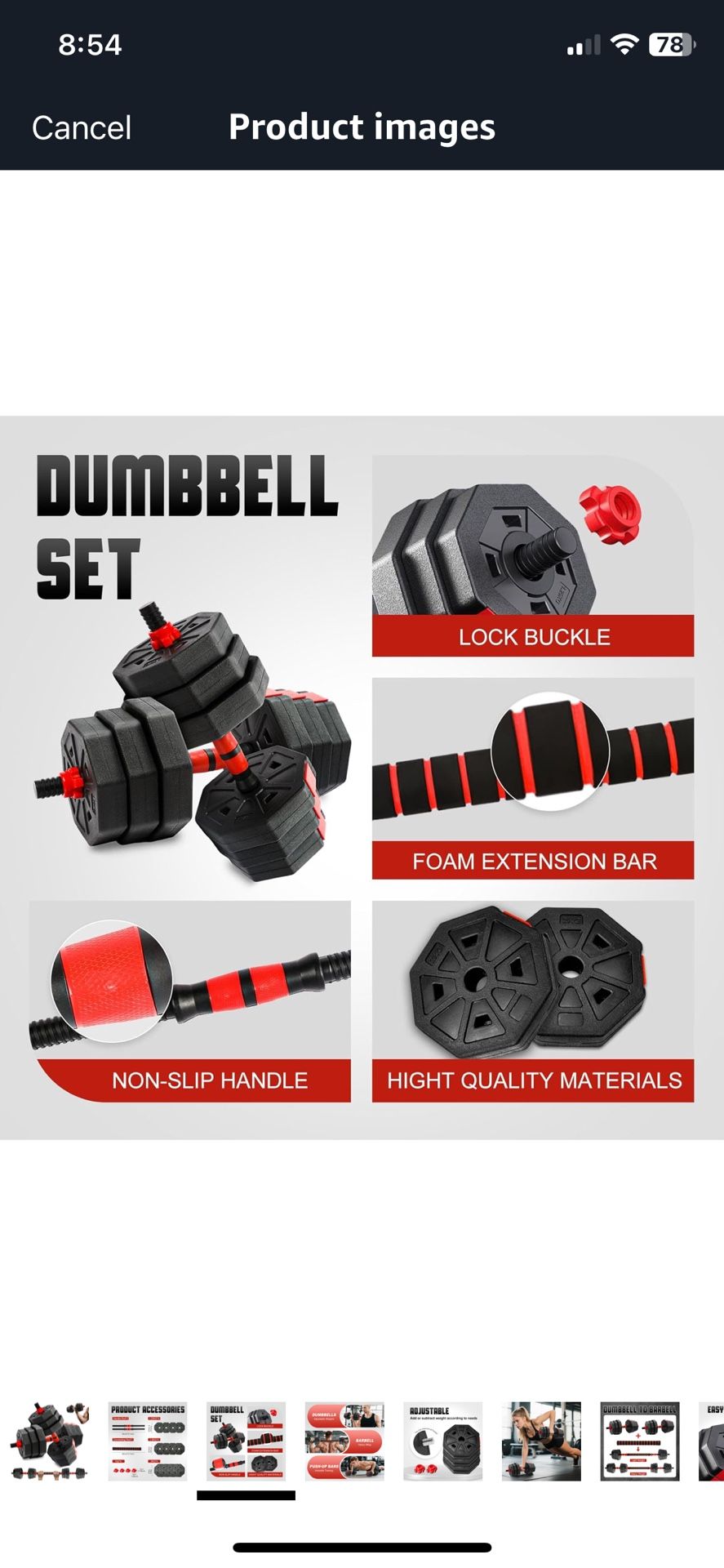 Adjustable Weight Dumbbell Set