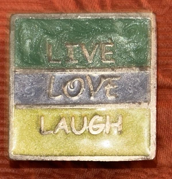 Colorful 'Live Love Laugh' Pill Box