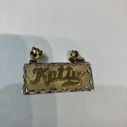 14k Gold Name Plate #109546-1 MJ