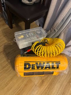 DeWalt Air Compressor Tank with Hose and Accessories