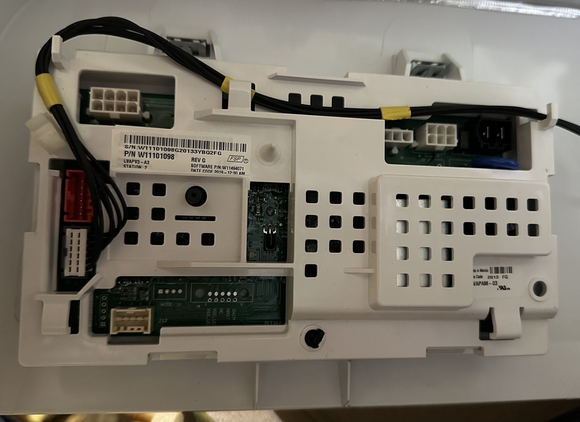 Main control board for Amana washer part number: W11101098