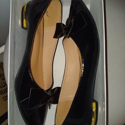 BLACK FLATS WITH BOW