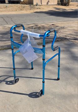 GoPlus Folding Walker Blue