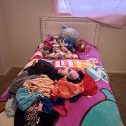 twin bed frame white 