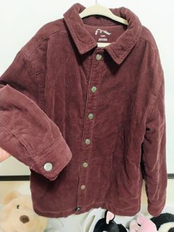 Kids, Burgundy Quilted Velvet Jacket