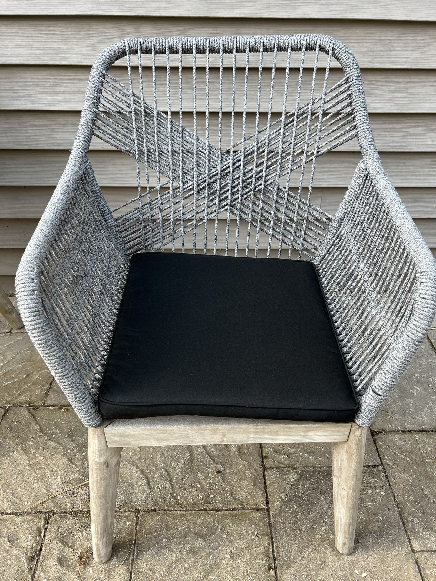 Five piece conversation set.  Includes 4 chairs and 1 end table  