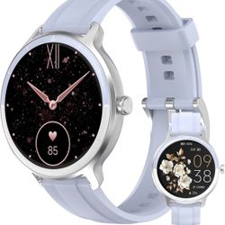 Smart Watch 1.27” HD Fitness Tracker Heart Rate Sleep SpO2 IP68 Waterproof Blue