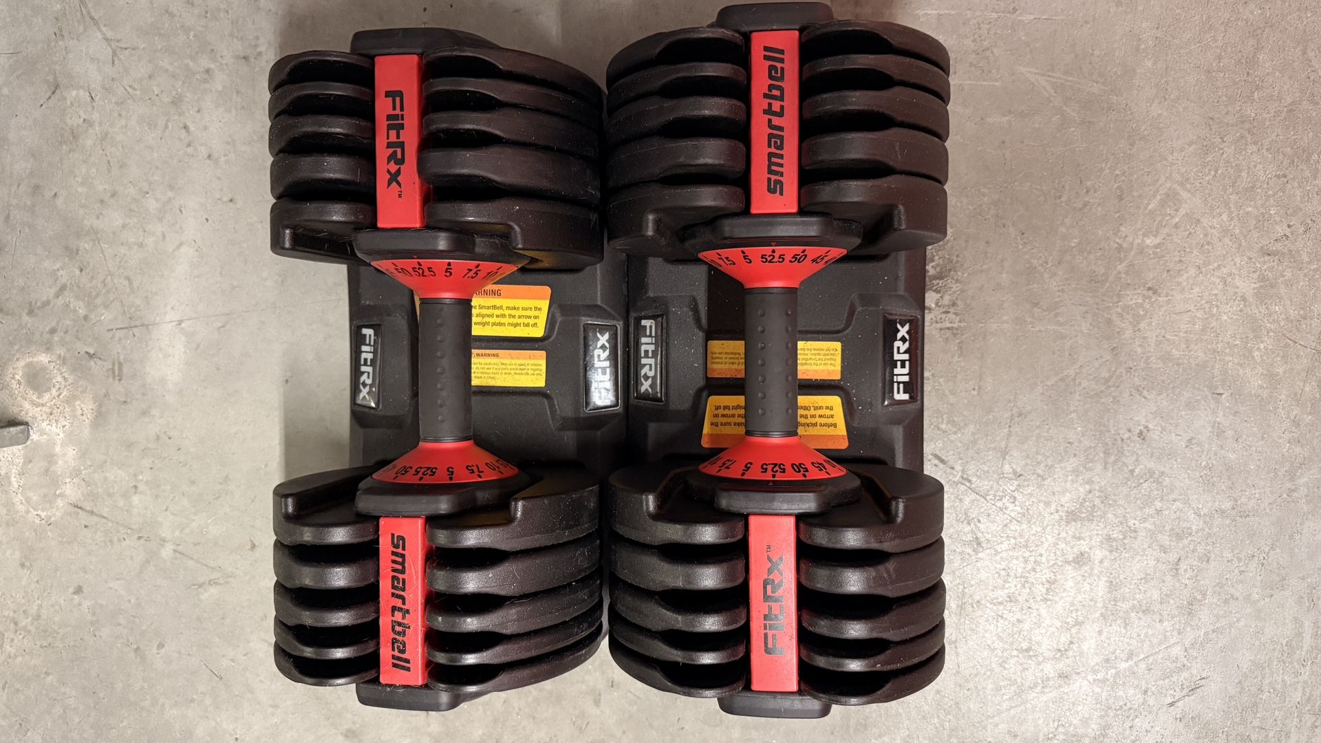 FitRx SmartBell Adjustable Dumbbells – Pair – Up to 52.5 lbs Each