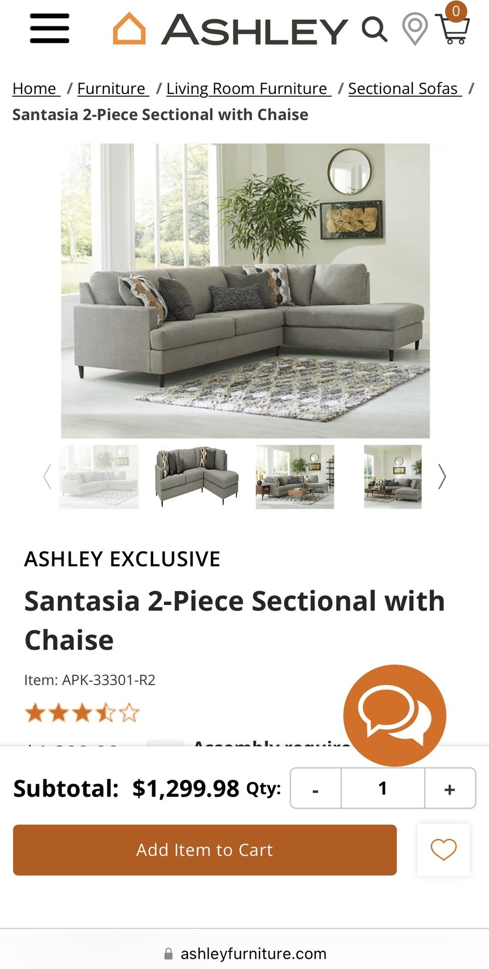 Ashley furniture santasia deals