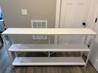 White Metal sofa Table