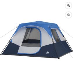 Ozark Trail 10’ x 9' 6-Person Instant Cabin Tent with LED Lighted Hub, 25 lbs