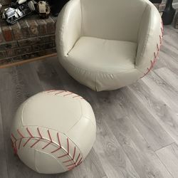 Kids Chair And Ottoman 