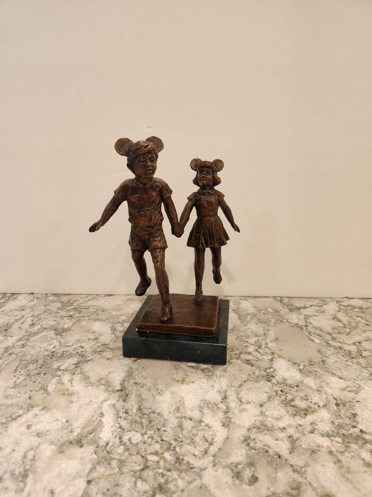 Disney themed Dennis Smith Signed Bronze Sculpture Bronze Statue  7", "The Veteran" NIB