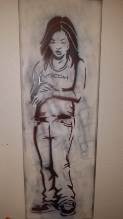 Volcom Stenciled Guerilla Street Art On Wood