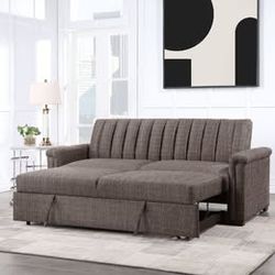 Dark Brown Pull Out Sofa Bed