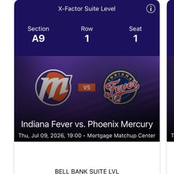 Phoenix Mercury Vs Indiana Fever