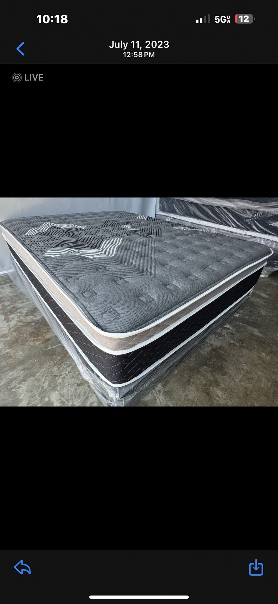 Full Size Oasis Thermal Comfort Europillow Top Mattress And Boxspring