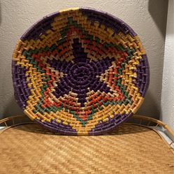 Boho Handwoven Colorful Basket
