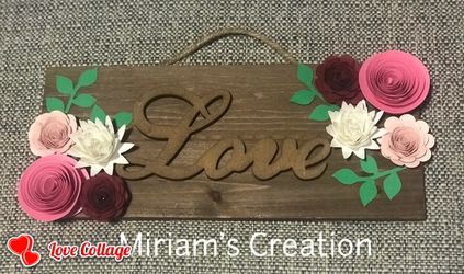 Paper Flowers 🌸 On Wood