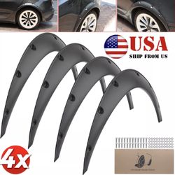 4x Universal Car Fender Flares Flexible Durable Body Wheel Extra Wide Arches