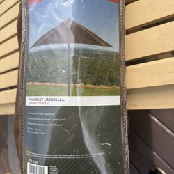 Free 3 Year Old 9’ft Brown Patio Umbrella 