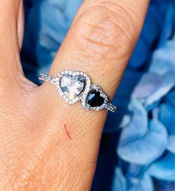 ✨Anillo 🖤🤍 Doble 💎Plata925✨