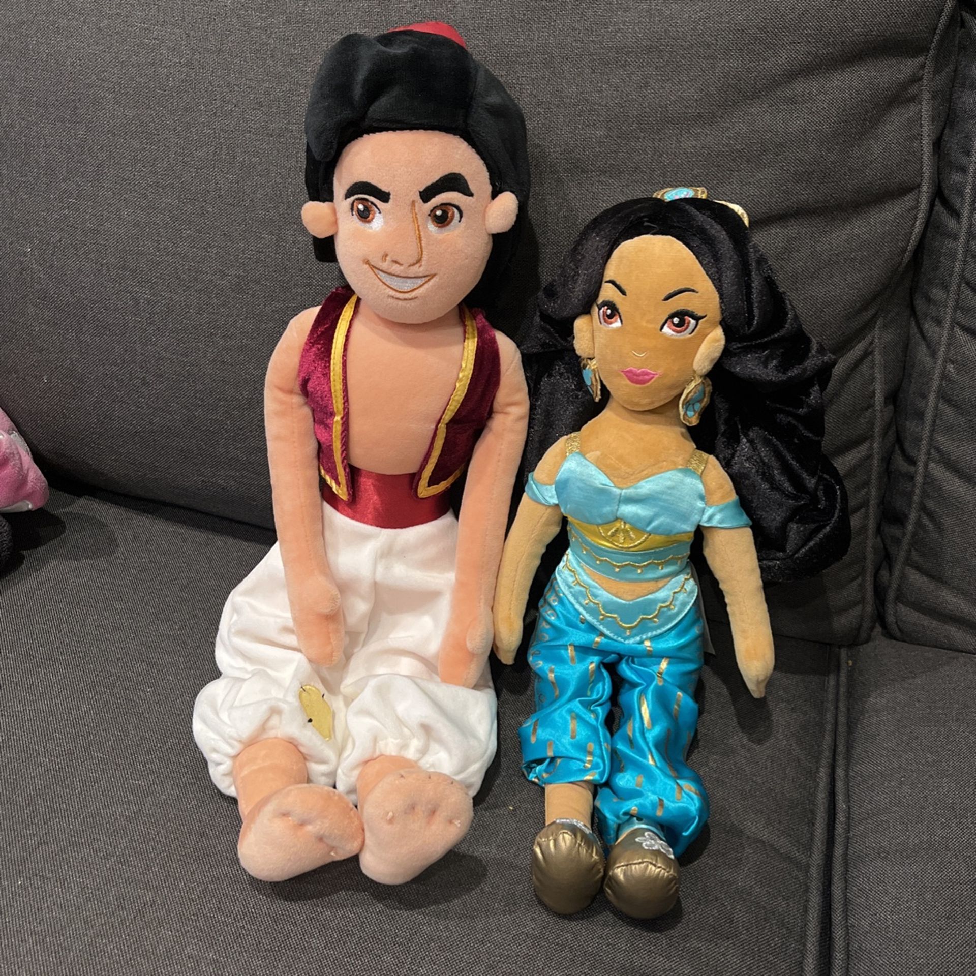 Aladdin And Jasmine, Plush Dolls